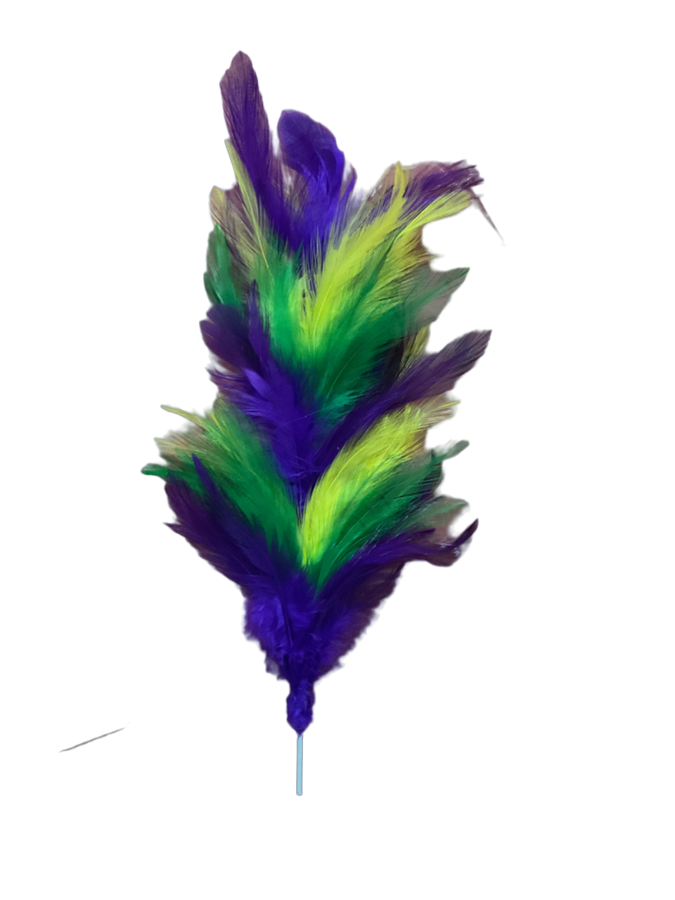 30cm Purple, Green & Gold Feather Pick 1 Piece