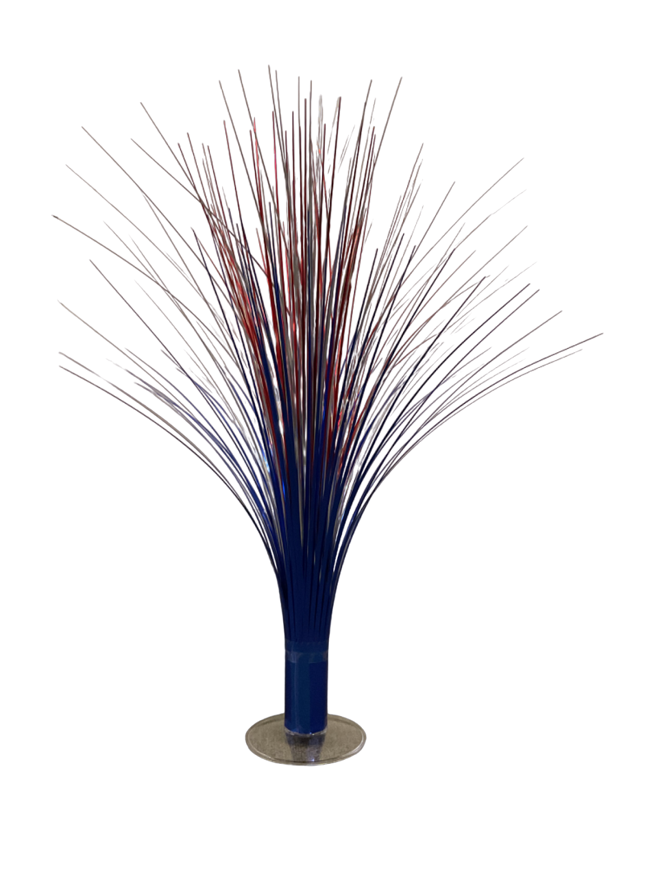18" Red, Blue & Silver Centerpiece Spray