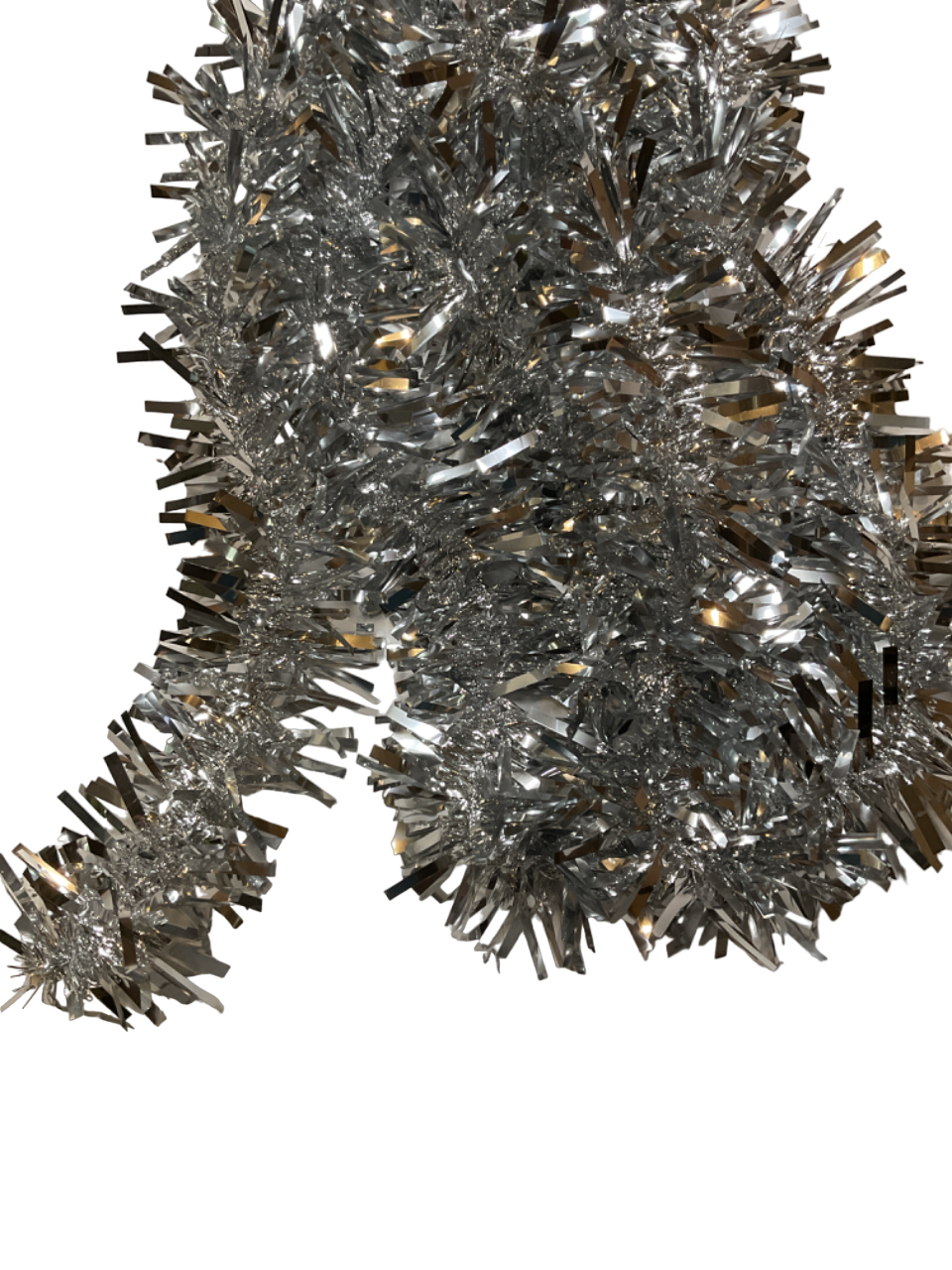 Silver Tinsel Garland