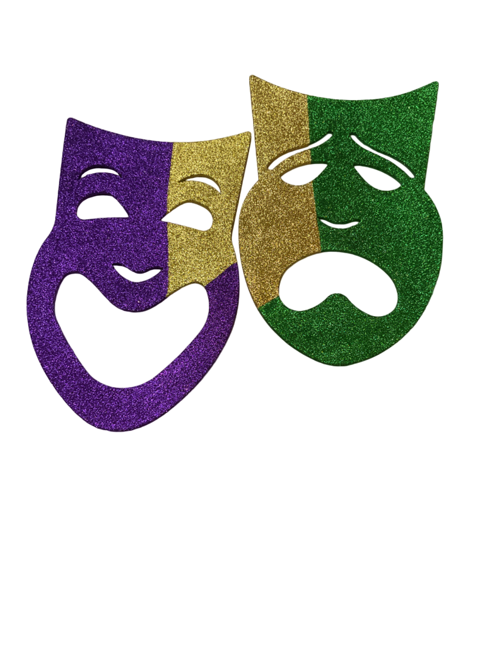 16" x 10" Comedy & Tragedy Glitter Wall Plaque
