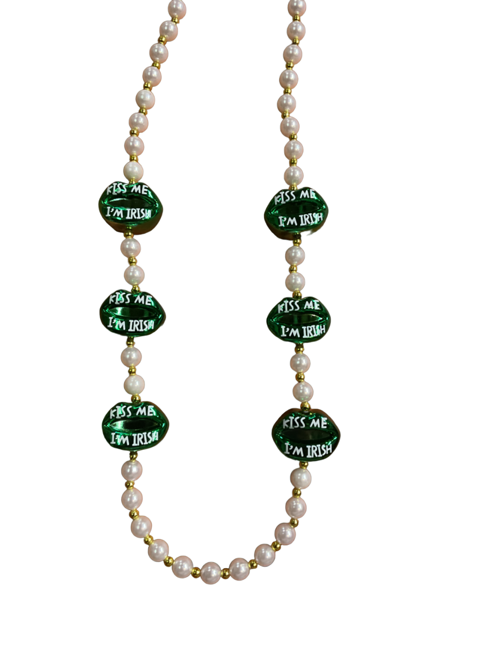 42" Green Lips Bead