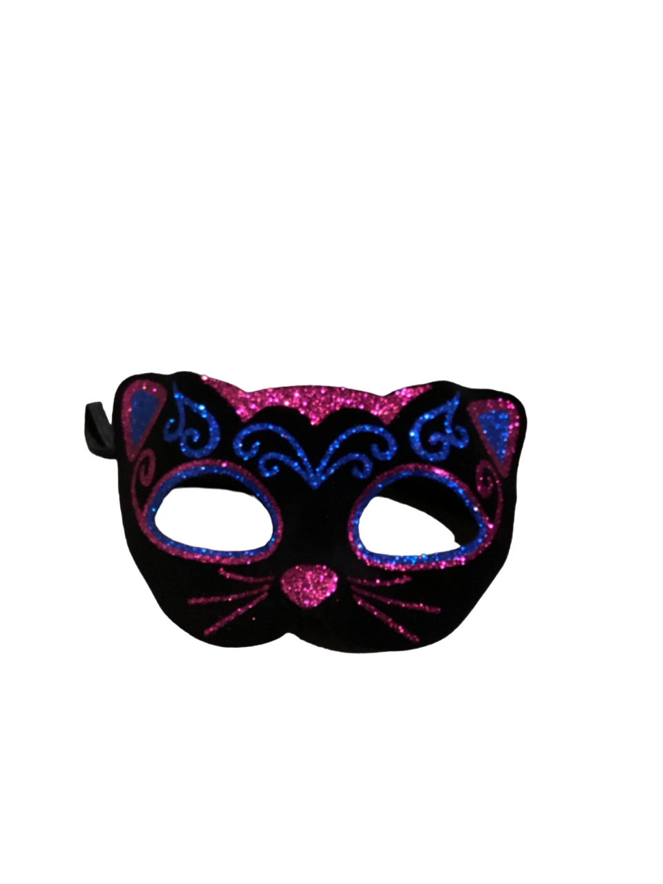 Black Cat Mask W/ Painting