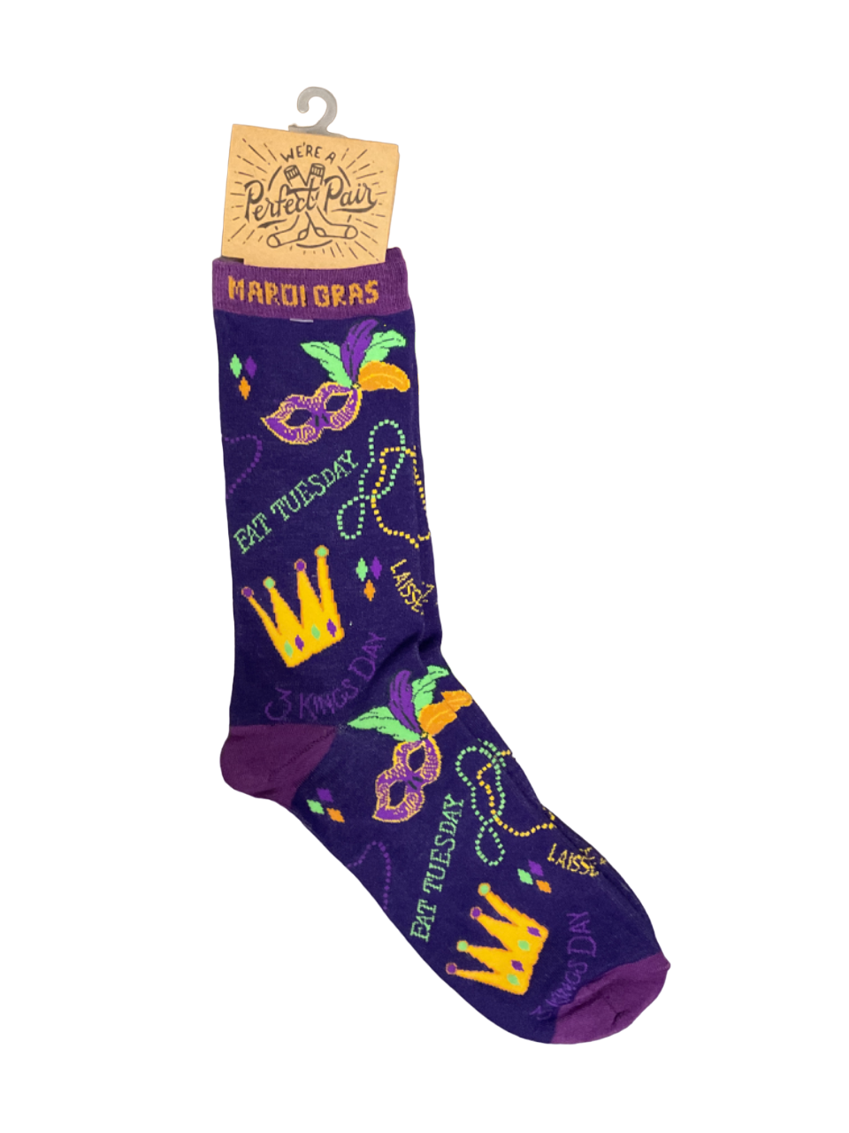 Purple Mardi Gras Socks