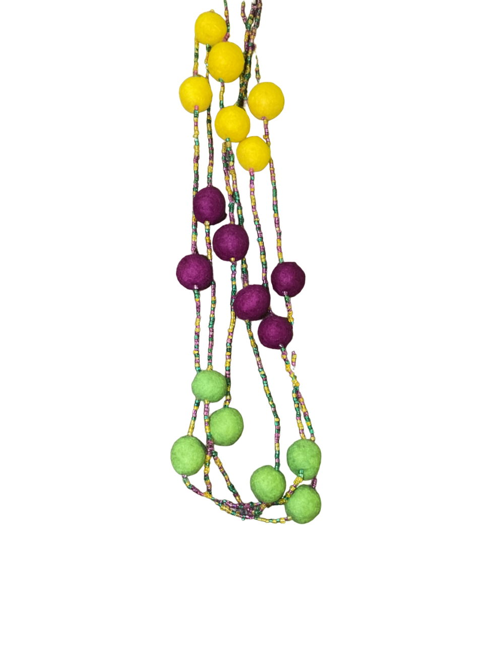 33" PGG Glass Bead W/ Pom Pom