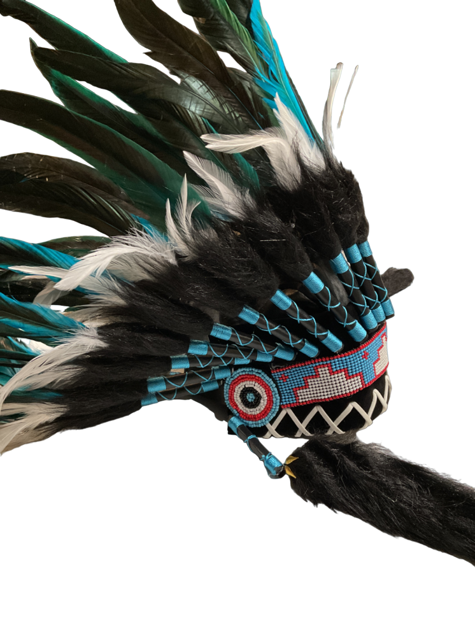 Blue Feather Headband