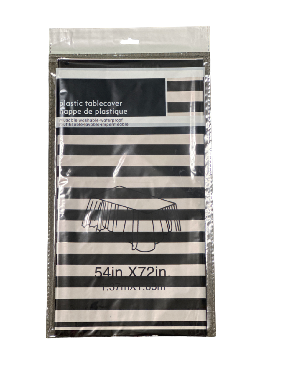 Black and White Stripped Table Cover
