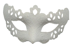 White Venetian Lace Style Mask
