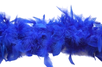Boa en plumes bleues 65g