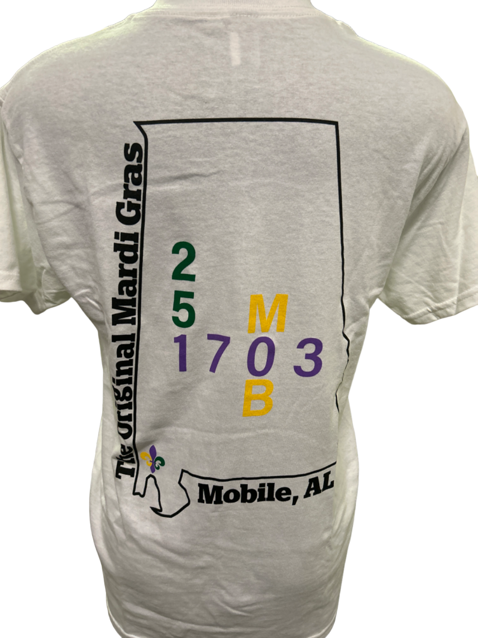 White Mardi Gras T-Shirt
