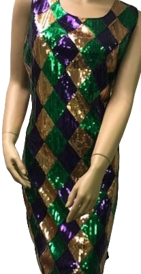 Harlequin Sequin Dress