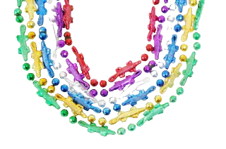40 Mixed Beads Assorted Neon Colors