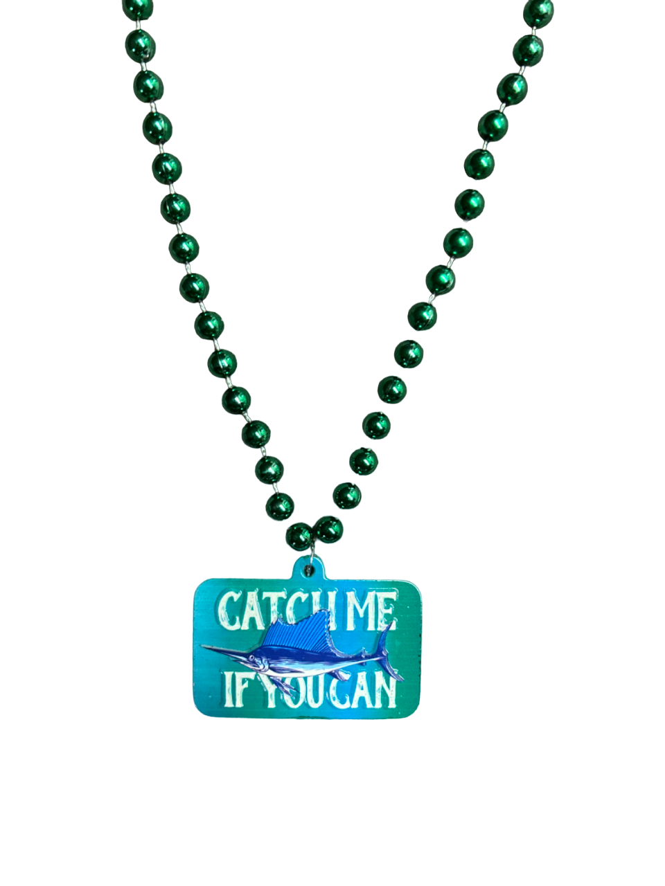 36" 10mm Green Sailfish Bead