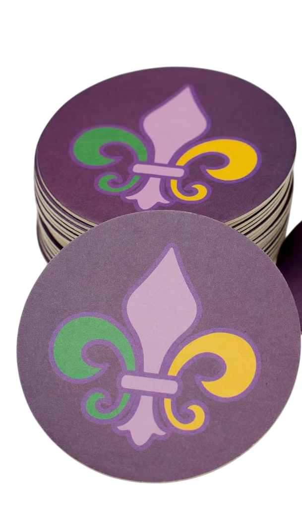 4 x 4 MG Fleur de Lis Paper Coasters 20pc