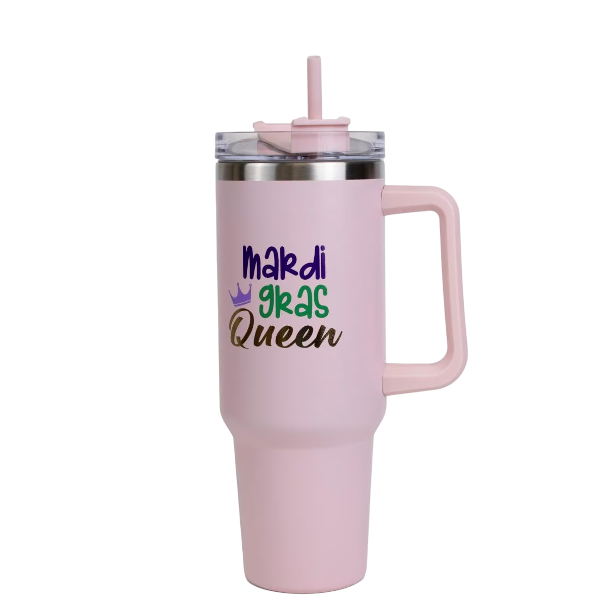 40oz Mardi Gras Queen Tumbler