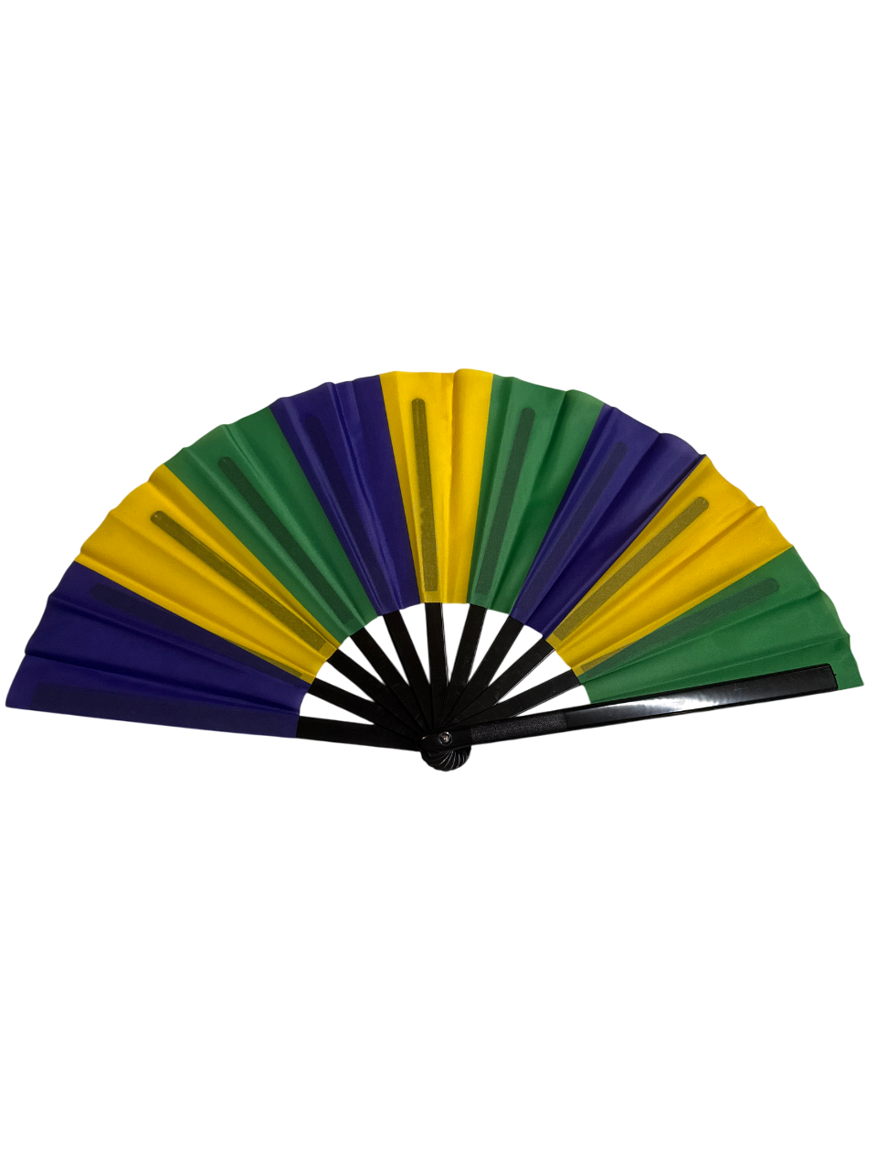 X-Large Mardi Gras Striped Fan