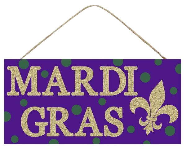 12.5" x 6" FDL Mardi Gras Sign