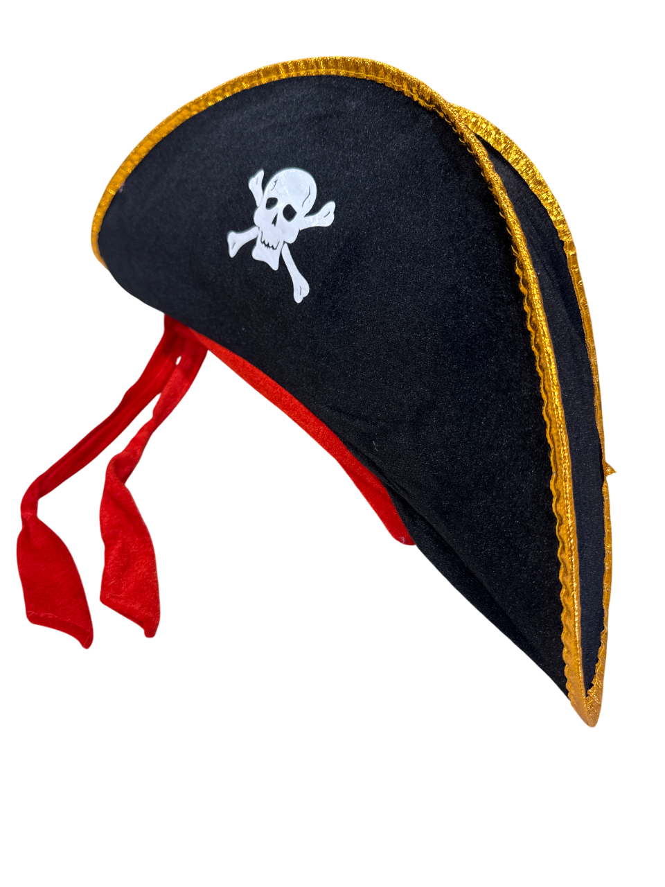 Velvet Pirate Hat W/ Skull & Crossbones