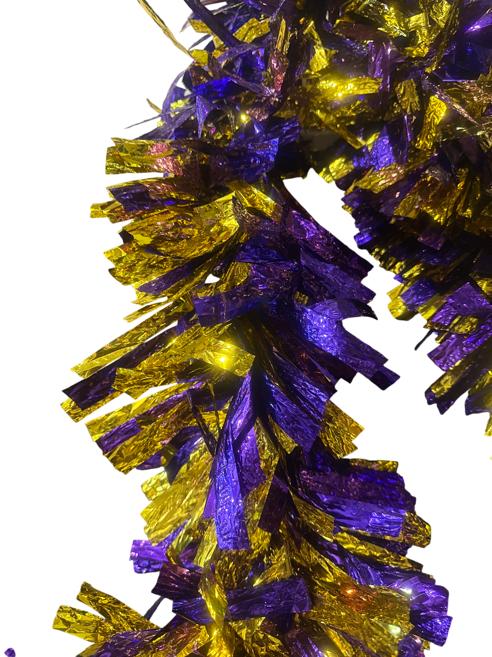 8"x9' Purple & Gold Foil Leaf Garland