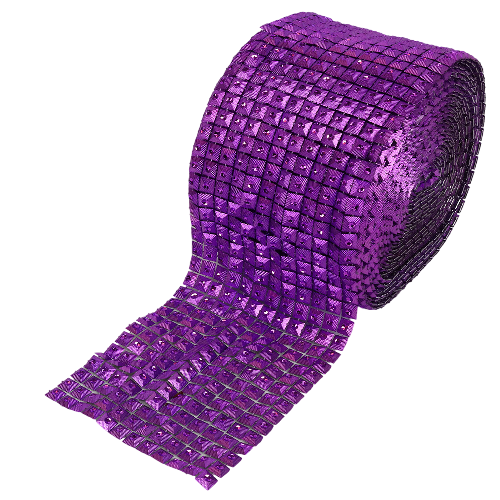 4.75" Purple Square Diamond Ribbon 10yd