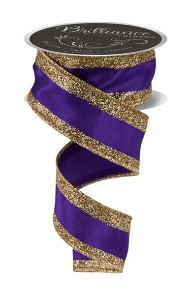 1.5" x 10yd Vertical Glitter Stripe Ribbon