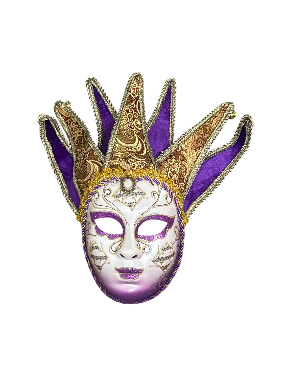 Purple Jester Head Face Mask