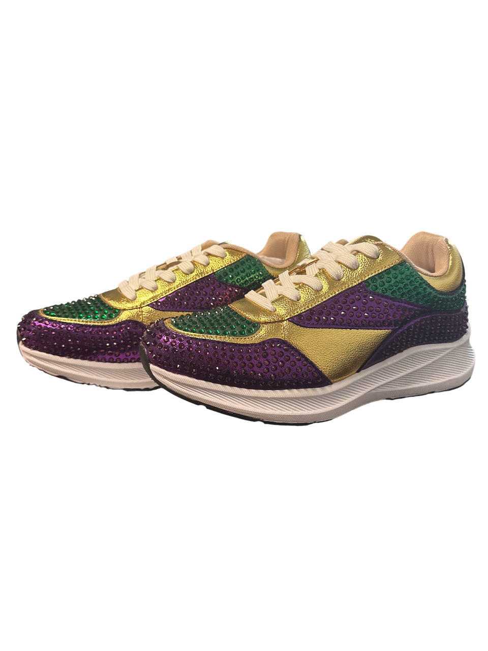 Mardi Gras Lace Up Sneakers