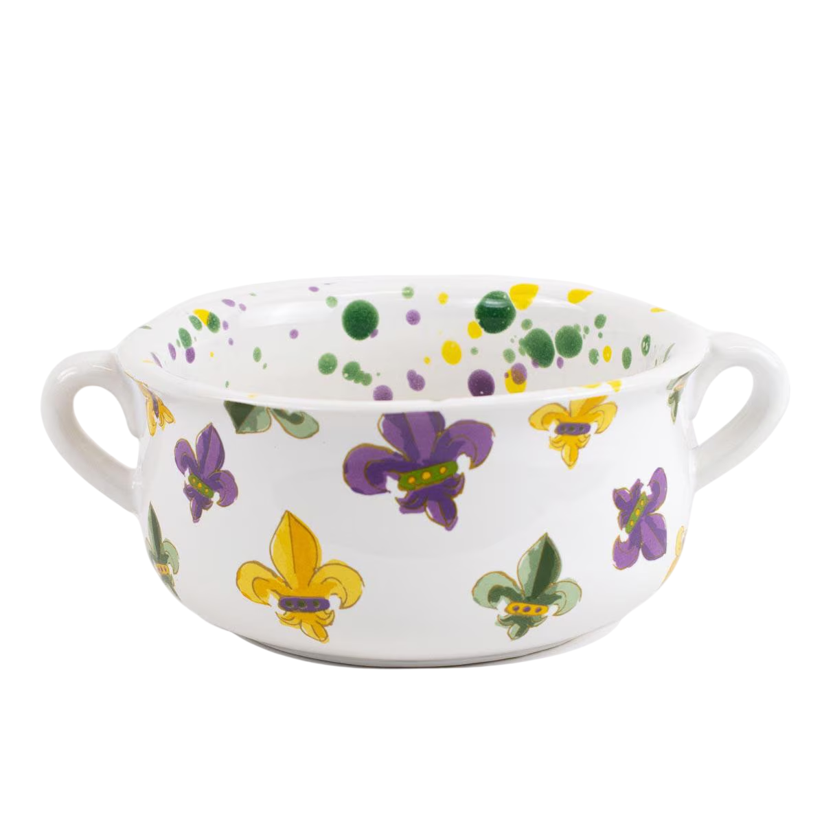 7" Fleur de Lis Double Handle Bowl