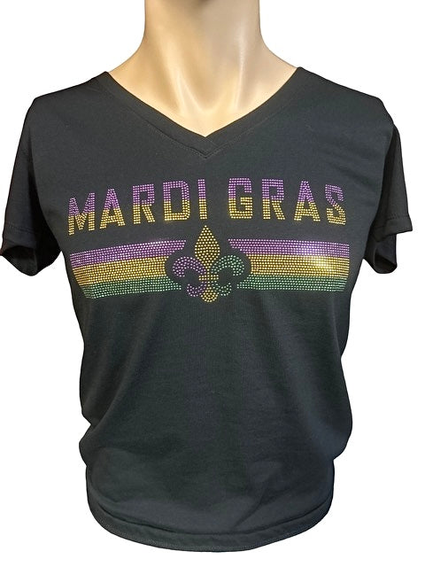Mardi Gras Rhinestone T-Shirt