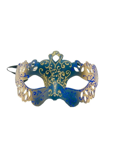 Blue and Gold Venetian Style Mask