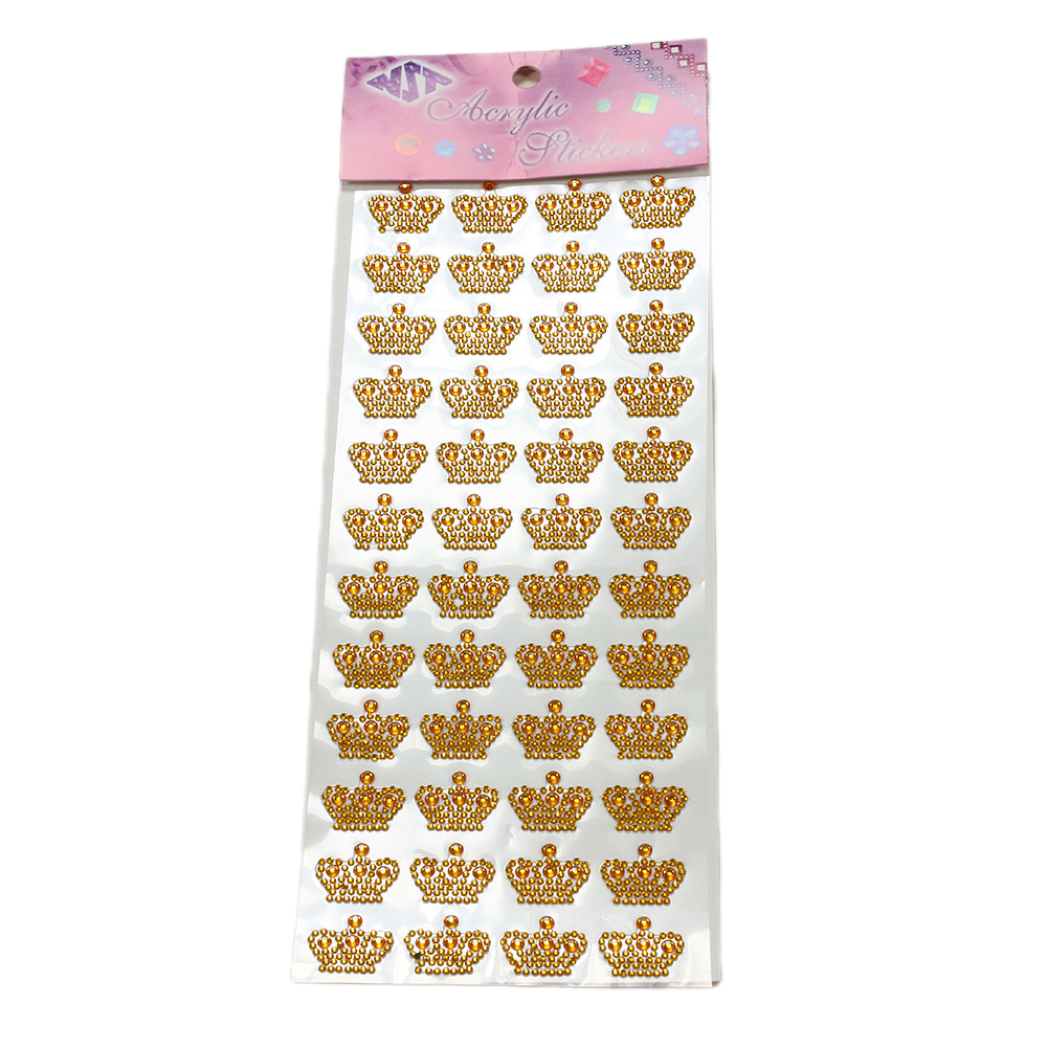 Gold Crown Gem Stickers