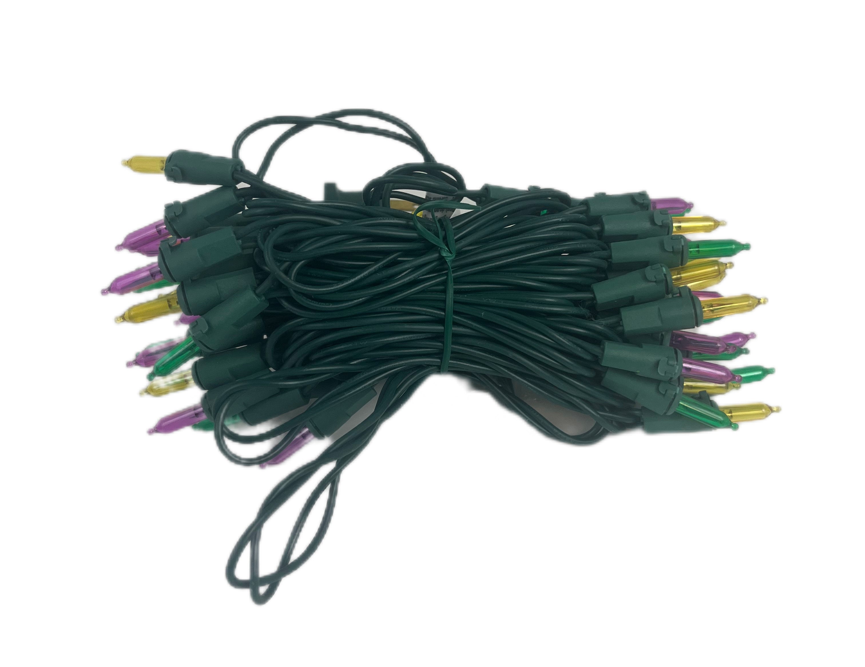 Purple, Green, and Gold 50ct LED Light Strand