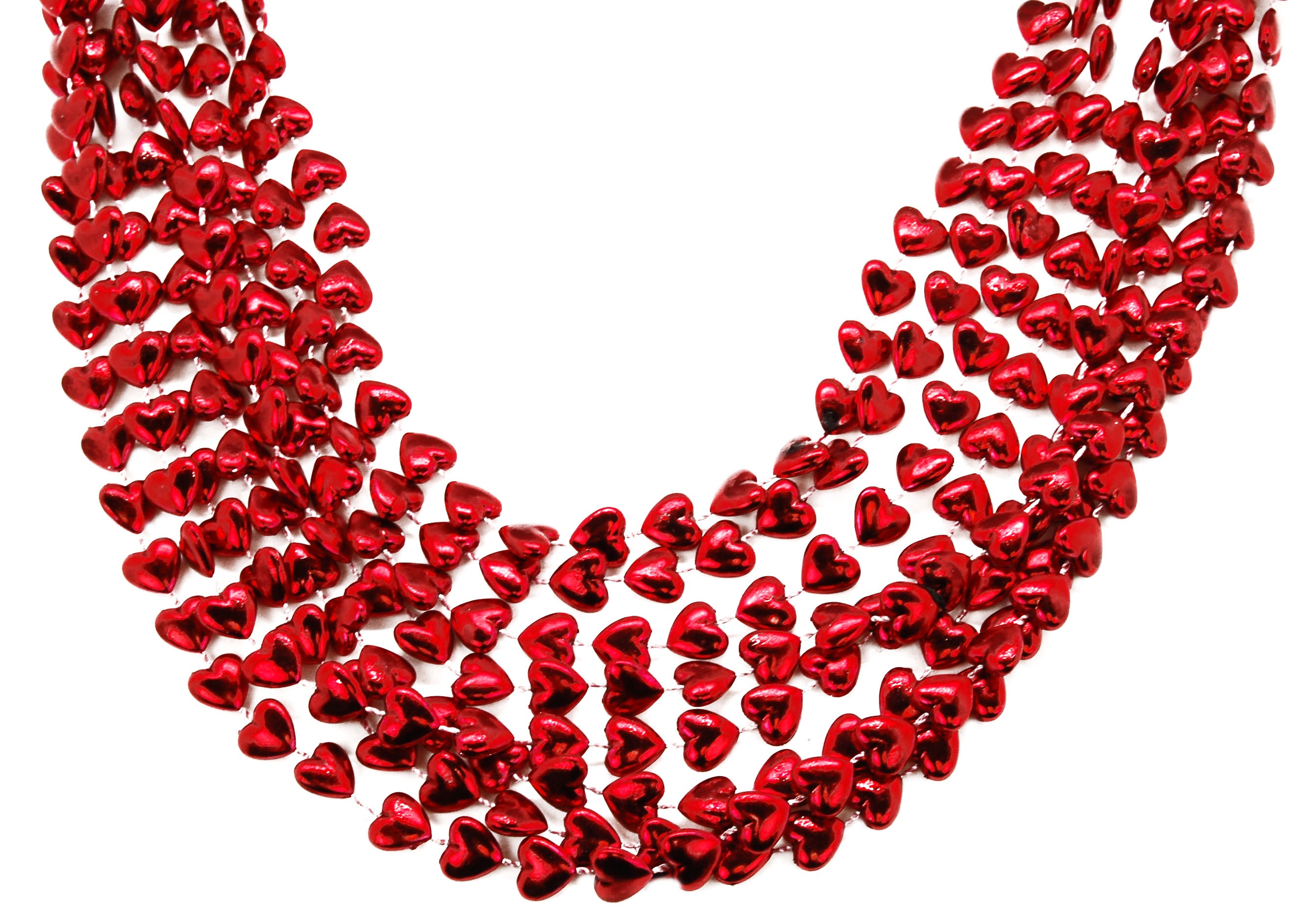 Red Heart Valentine's Day Beads for Your Sweetheart