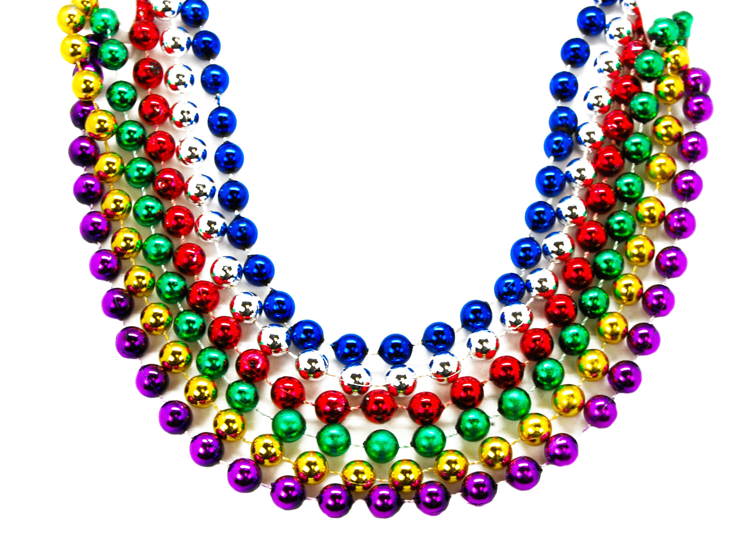 60" 12mm Round Beads Assorted Colors