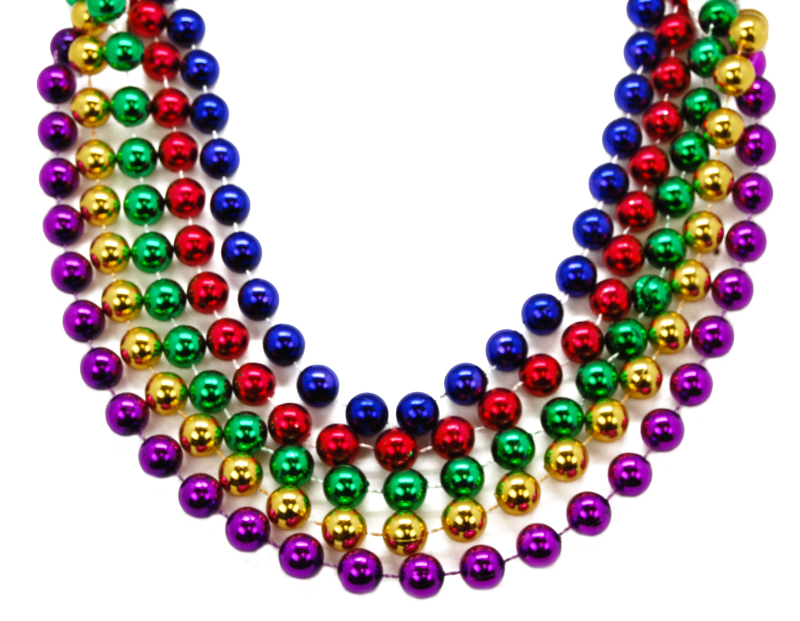 60" 14mm Round Beads Assorted Colors
