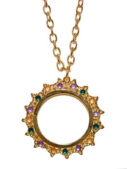 28" Doubloon Holder Gold with PGG Stones