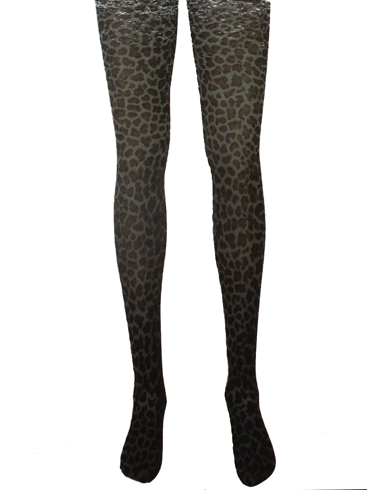 Teal Animal Print Tights