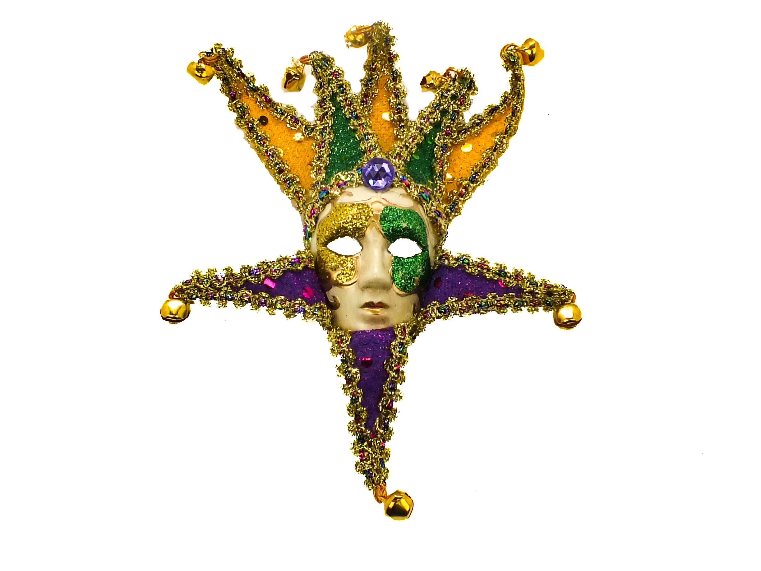 mardi Gras mask magnet, Mardi Gras decorations, Mardi Gras jester mask  magnet