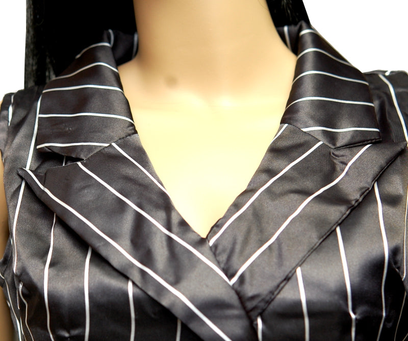 Ladies' Black Pinstripe Gangster Costume