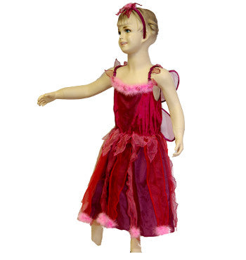 Girls' Dark Pink Fairy Costume