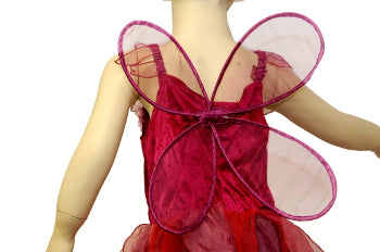 Girls' Dark Pink Fairy Costume