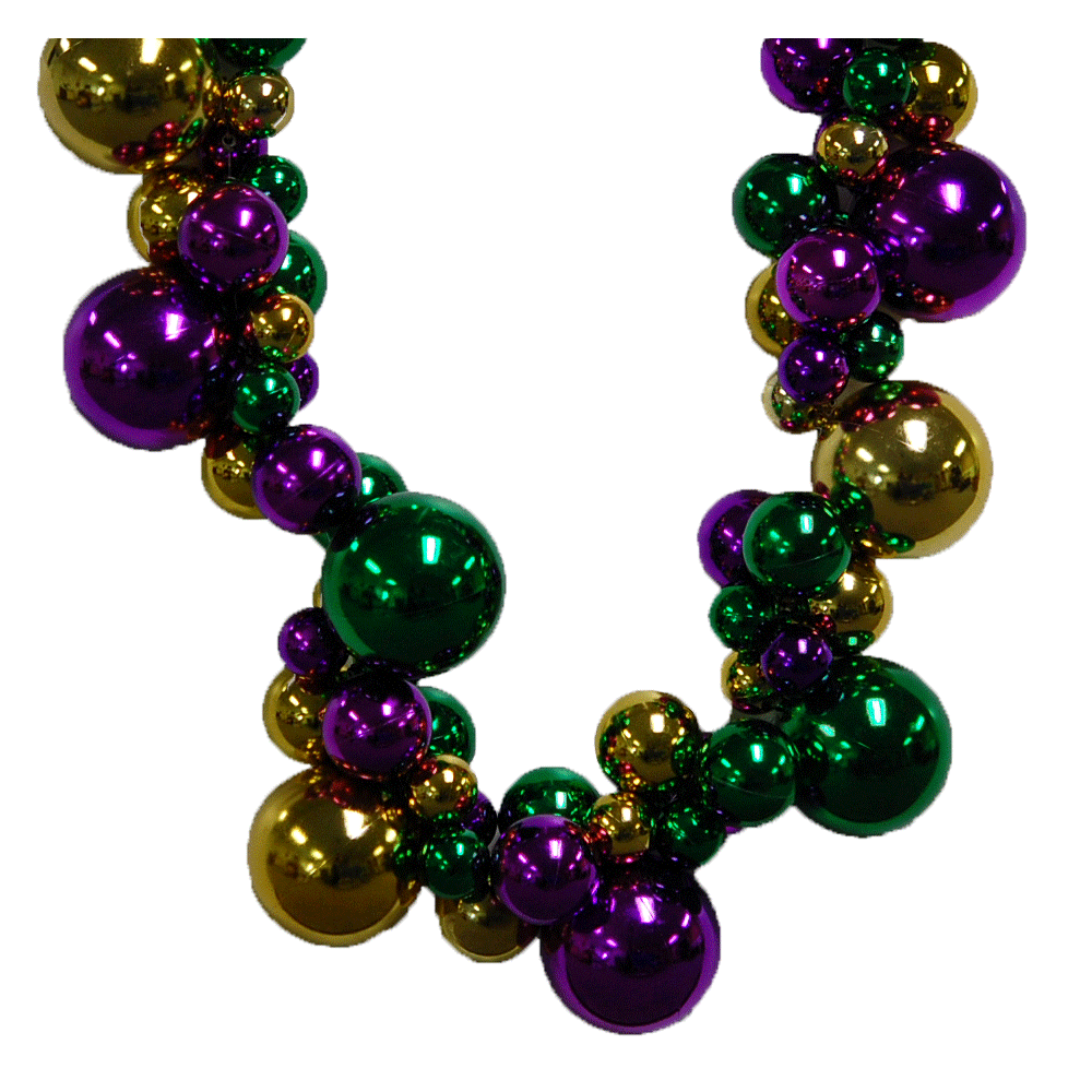 6' Purple, Green and Gold Ball Garland