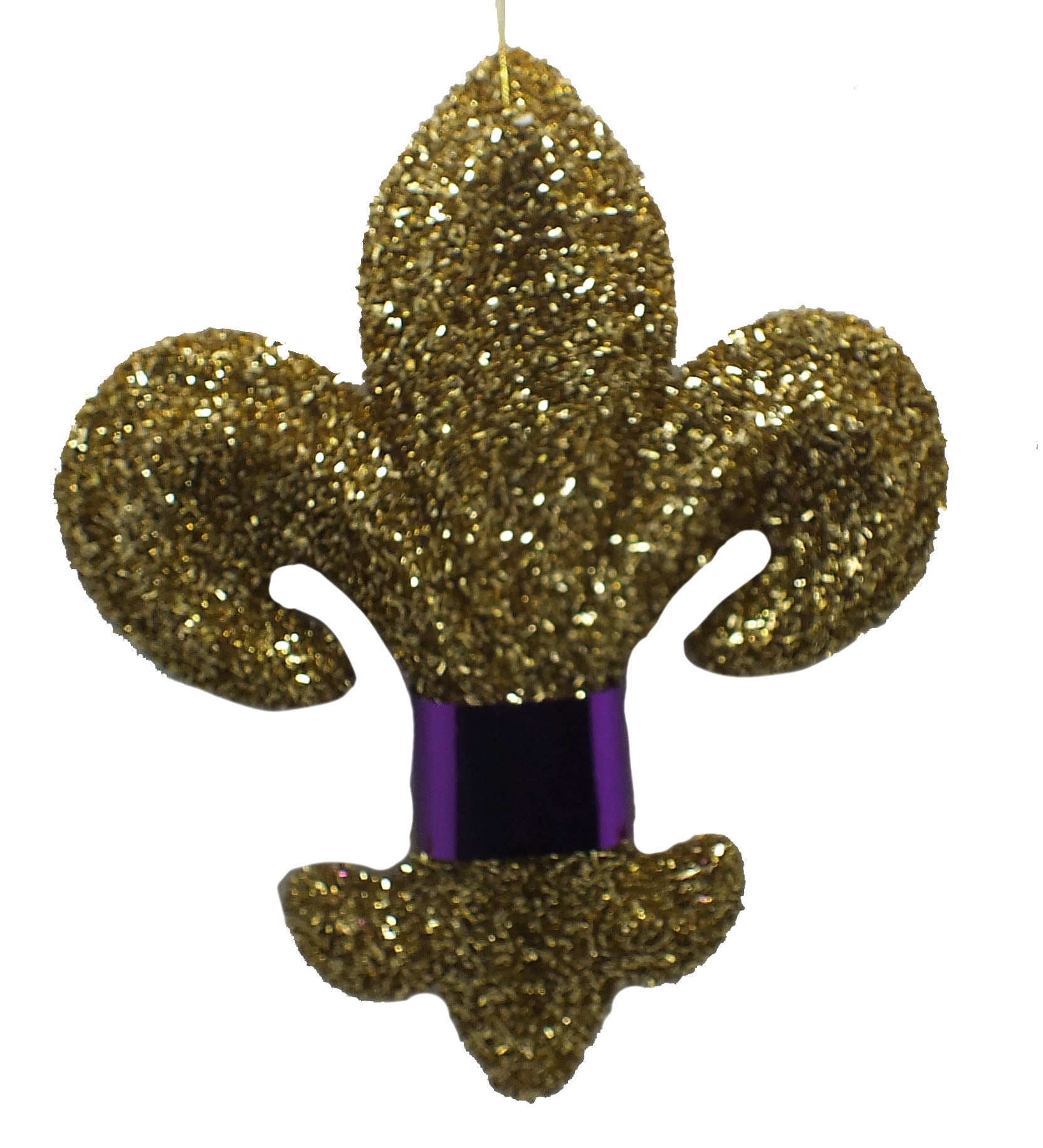 13" Gold FDL Tinsel Ornament