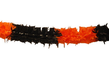 Orange and Black Halloween Tissue Garland