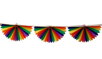 Rainbow Fan Garland