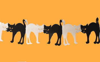 Black and White Cat Tissue Garland