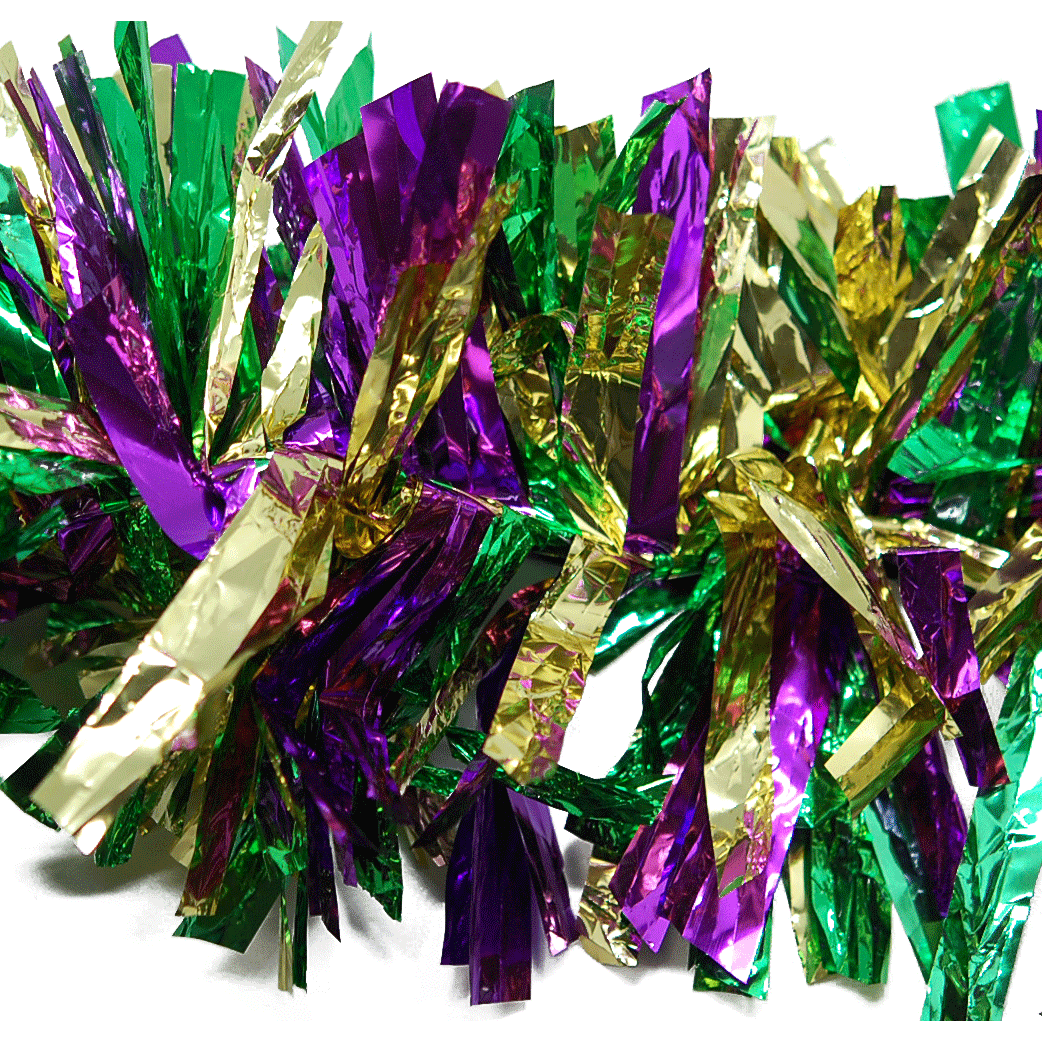 Foil Leaf Garland Purple, Green and Gold