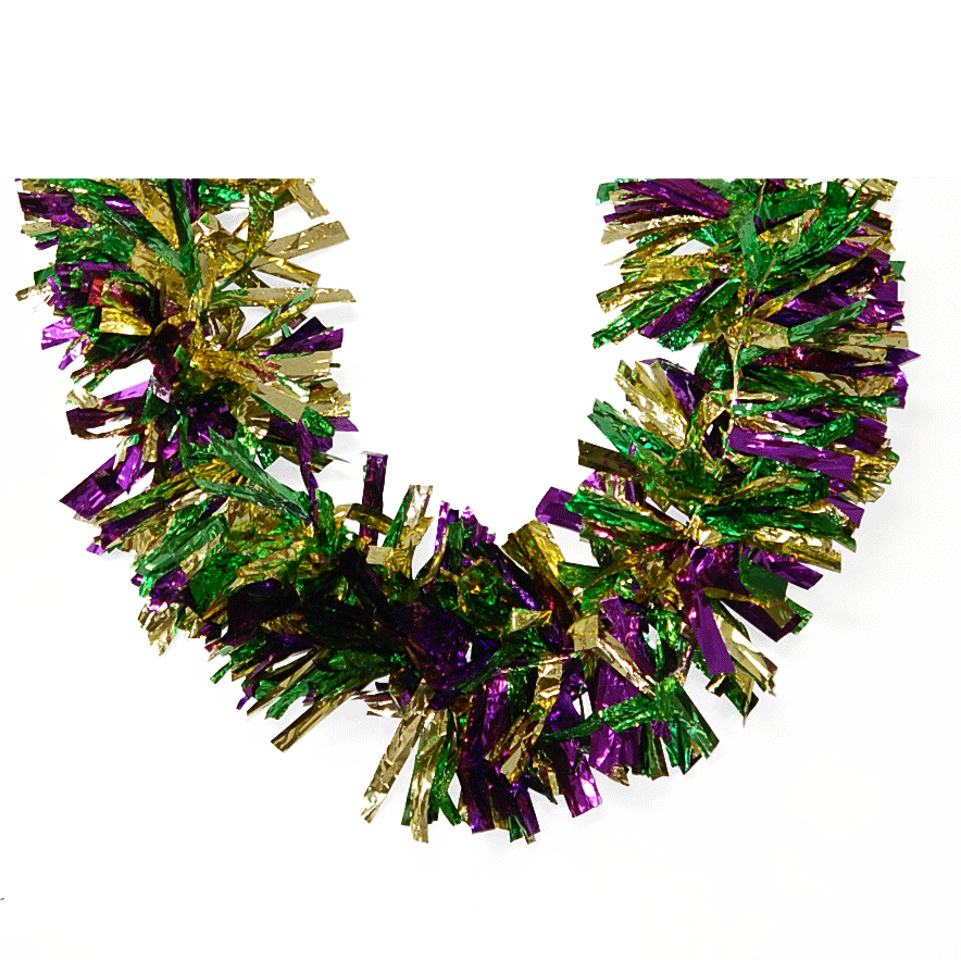 Foil Leaf Garland Purple, Green and Gold