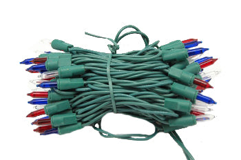 Red, Clear and Blue 50CT Light strand