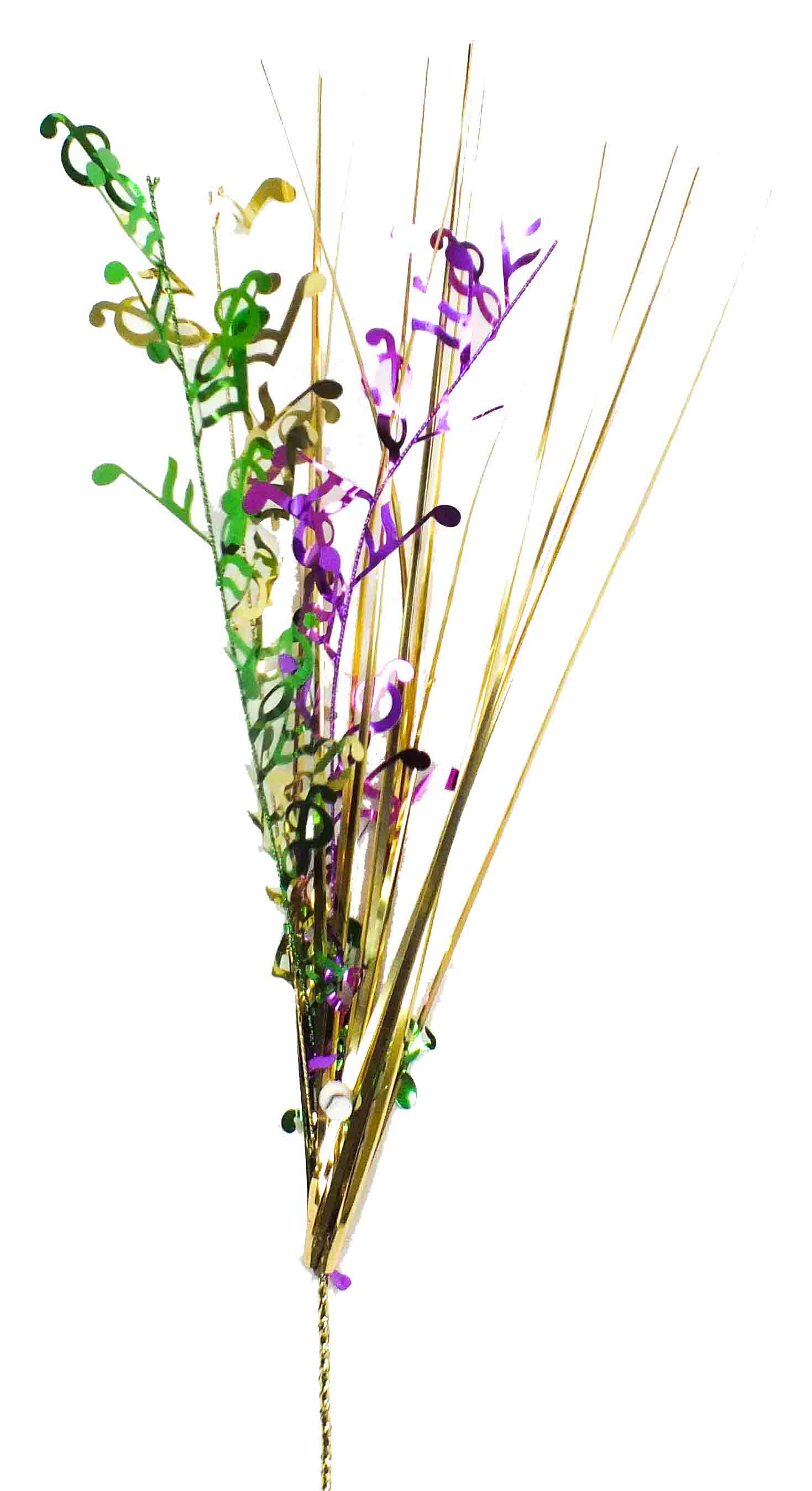 21" Purple, Green and Gold Music Note Pick