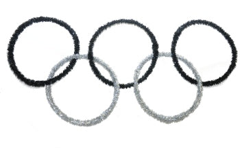 Black & Silver Wired Rings Wall Decoration